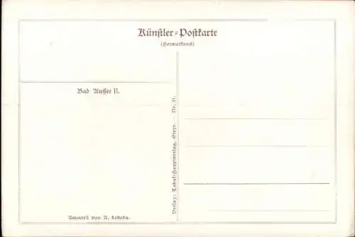 Künstler Ak Lebeda, A., Bad Aussee Steiermark, Gesamtansicht