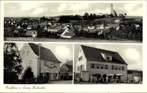 Ak Pürkwang Wildenberg in Niederbayern, Gesamtansicht, Kaufhaus von Laura Karlander