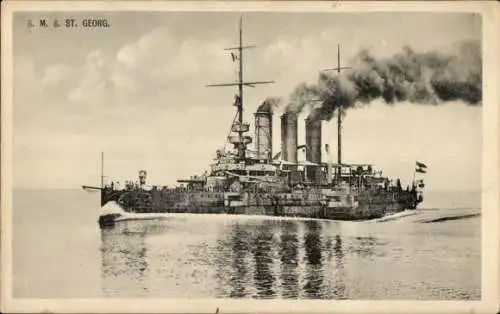 Ak Österreichisches Kriegsschiff, SMS St. Georg