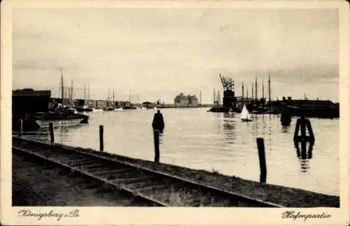 Ak Kaliningrad Königsberg Ostpreußen, Hafenpartie