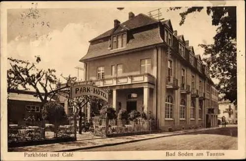 Ak Bad Soden am Taunus Hessen, Parkhotel und Café, Bes. Edmund Frings