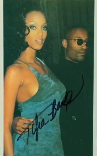 Ak Moderatorin, Schauspielerin und Model Tyra Banks, Portrait, Autogramm