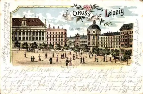 Litho Leipzig in Sachsen, Landgericht, Königsplatz