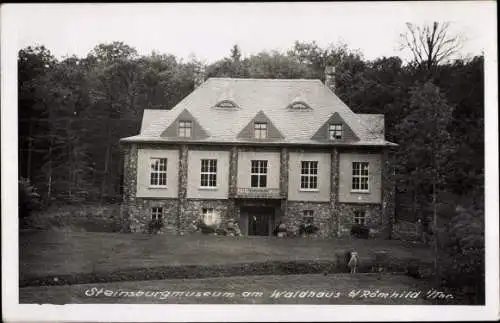 Foto Ak Steinsburg Römhild in der Region Grabfeld Thüringen, Steinsburgmuseum am Waldhaus