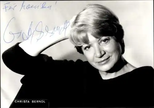 Ak Schauspielerin Christa Bernd, Portrait, Autogramm