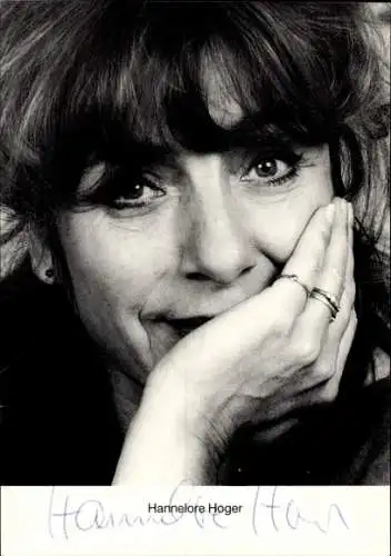 Ak Schauspielerin Hannelore Hoger, Portrait, Autogramm