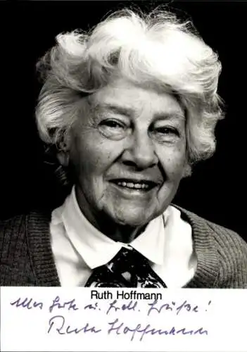 Ak Schauspielerin Ruth Hoffmann, Portrait, Autogramm