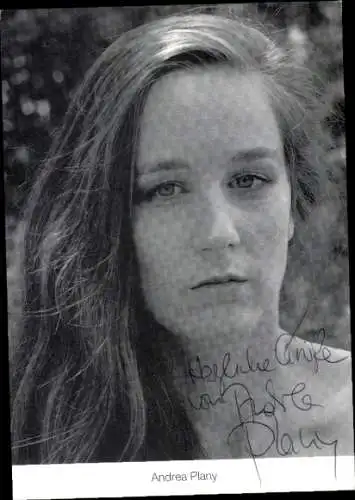 Ak Schauspielerin Andrea Plany, Portrait, Autogramm
