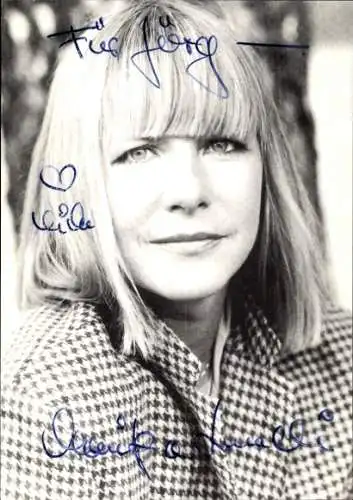 Ak Schauspielerin Monika Lundi, Portrait, Autogramm