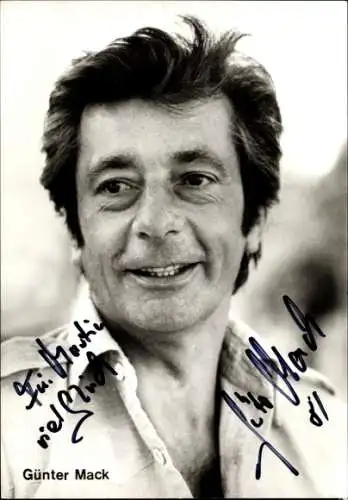 Ak Schauspieler Günter Mack, Portrait, Autogramm