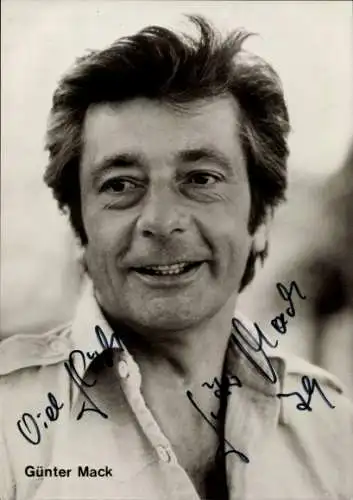 Ak Schauspieler Günter Mack, Portrait, Autogramm