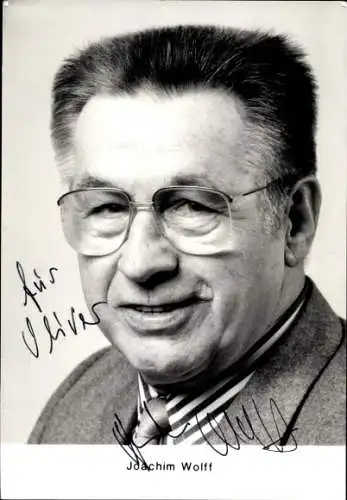 Ak Schauspieler Joachim Wolff, Autogramm, Portrait