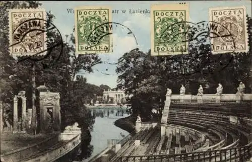 Ak Warszawa Warschau Polen, Lazienki-Park