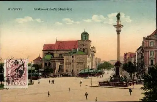 Ak Warszawa Warschau Polen, Krakowskie-Przedmiescie
