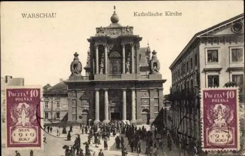Ak Warszawa Warschau Polen, Katholische Kirche