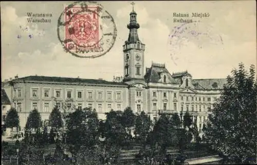 Ak Warszawa Warschau Polen, Rathaus