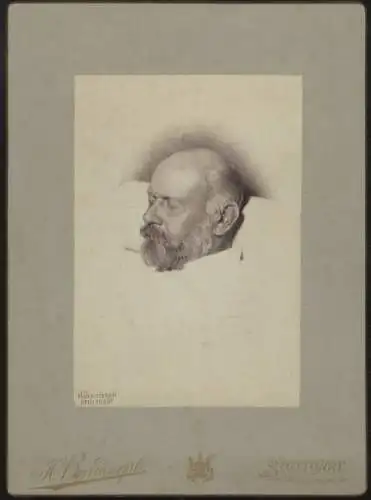 Cabinet Foto König Karl auf dem Totenbett