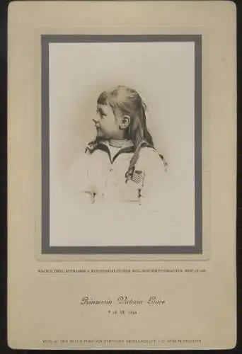 Cabinet Foto Prinzessin Victoria Luise von Preußen