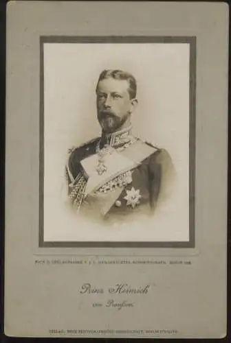 Cabinet Foto Prinz Heinrich von Preußen