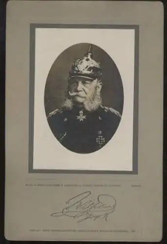 Cabinet Foto Wilhelm I. Deutscher Kaiser und König von Preußen