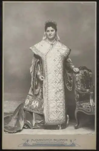 Cabinet Foto Königin Draga Lunjewica von Serbien