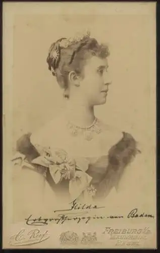 Cabinet Foto Erbgroßherzogin Hilda von Baden