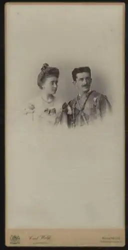 Cabinet Foto Prinz Danilo v. Montenegro u. Prinzessin Jutta (Melitza) Herzogin v. Mecklenb.-Strelitz