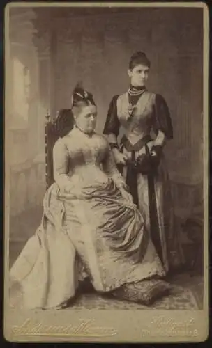 Cabinet Foto Prinzessin Bathildis Amalgunde v. Schaumburg-Lippe mit Tochter Charlotte