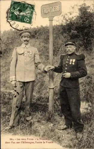 Ak Deutsch-Französische Grenze