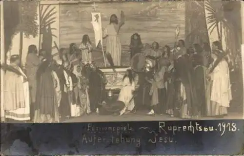 Foto Ak Le Robertsau Ruprechtsau Strasbourg Straßburg Elsass Bas Rhin, Passionsspiel 1918