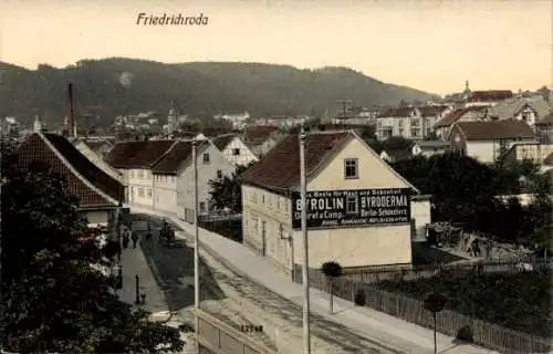 Ak Friedrichroda im Thüringer Wald, Teilansicht, Byrolin Reklame