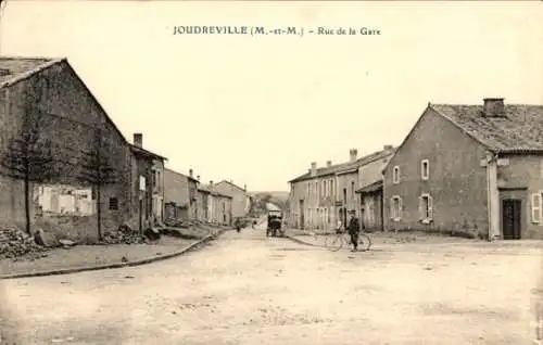 Ak Joudreville Meurthe et Moselle, Bahnhofstraße
