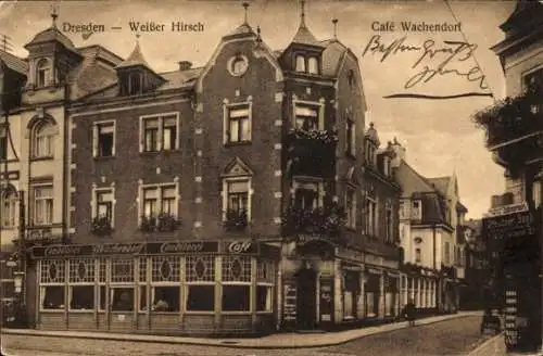 Ak Dresden Weißer Hirsch, Cafe Wachendorf