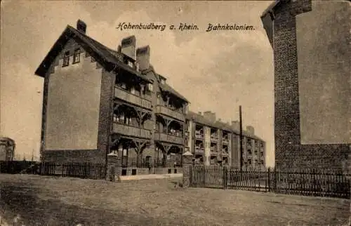 Ak Hohenbudberg Krefeld am Niederrhein, Bahnkolonien