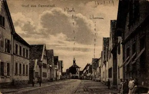Ak Dannstadt in der Pfalz, Straßenpartie