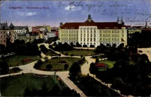 Ak Legnica Liegnitz Schlesien, Hindenburgplatz
