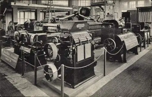 Ak München, Deutsche Brauerei-Ausstellung 1909, Simon, Bühler & Baumann Frankfurt Main, Maschinen