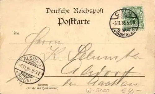 Ak Köln am Rhein, Marktplatz, Dom