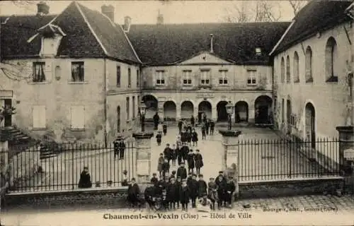 Ak Chaumont en Vexin Oise, Rathaus