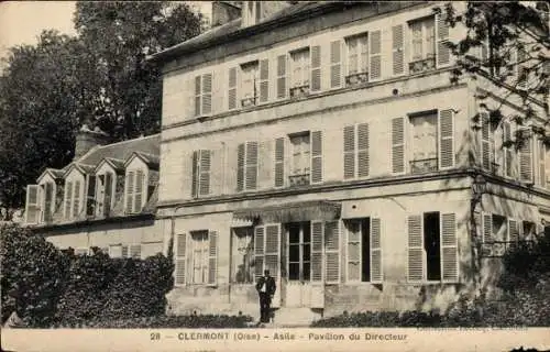 Ak Clermont Oise, Asile, Pavillon du Directeur