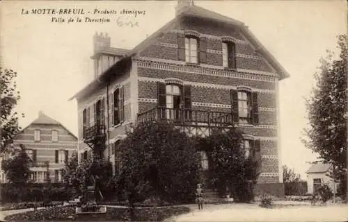 Ak La Motte Breuil Oise, Produits Chimiques, Villa de la Direction