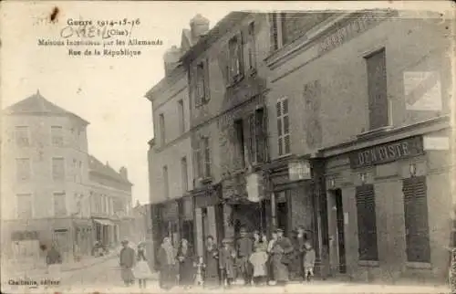 Ak Creil-Oise, Maisons, Rue de la Republique, Dentiste