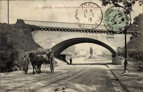 Ak Limoges Haute Vienne, Pont du Chemin, Avenue