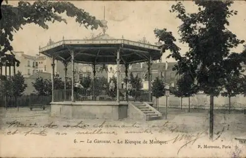 Ak La Garenne Colombes Hauts de Seine, Le Kiosque de Musique