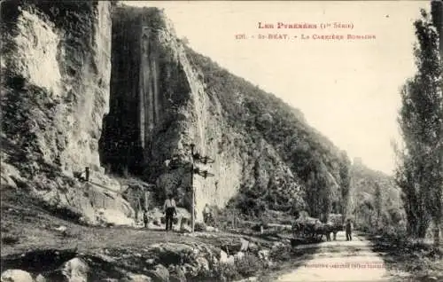 Ak Marignac Saint Béat Haute Garonne, La Carriere Romaine