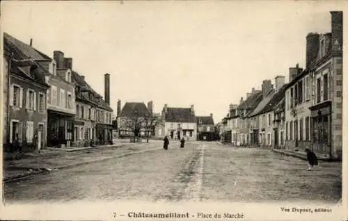 Ak Châteaumeillant Cher, Place du Marche