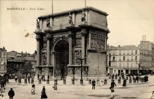 Ak Marseille Bouches du Rhône, Porte d'Aix
