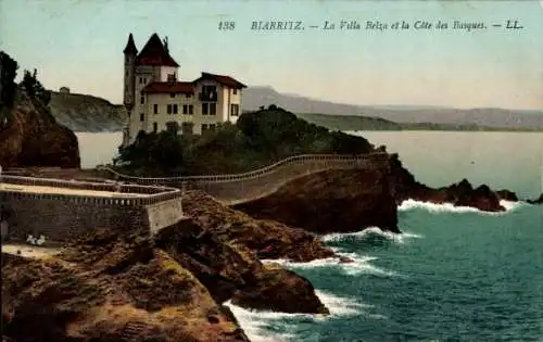 Ak Biarritz Pyrénées Atlantique, Villa Belza, Cote des Basques
