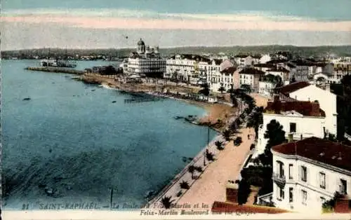 Ak Saint Raphaël Var, Felix Martin Boulevard, Quays