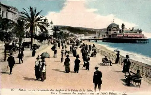 Ak Nice Nizza Alpes Maritimes, Promenade des Anglais, Palais de la Jetee